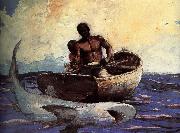 Winslow Homer Shark Spain oil painting artist